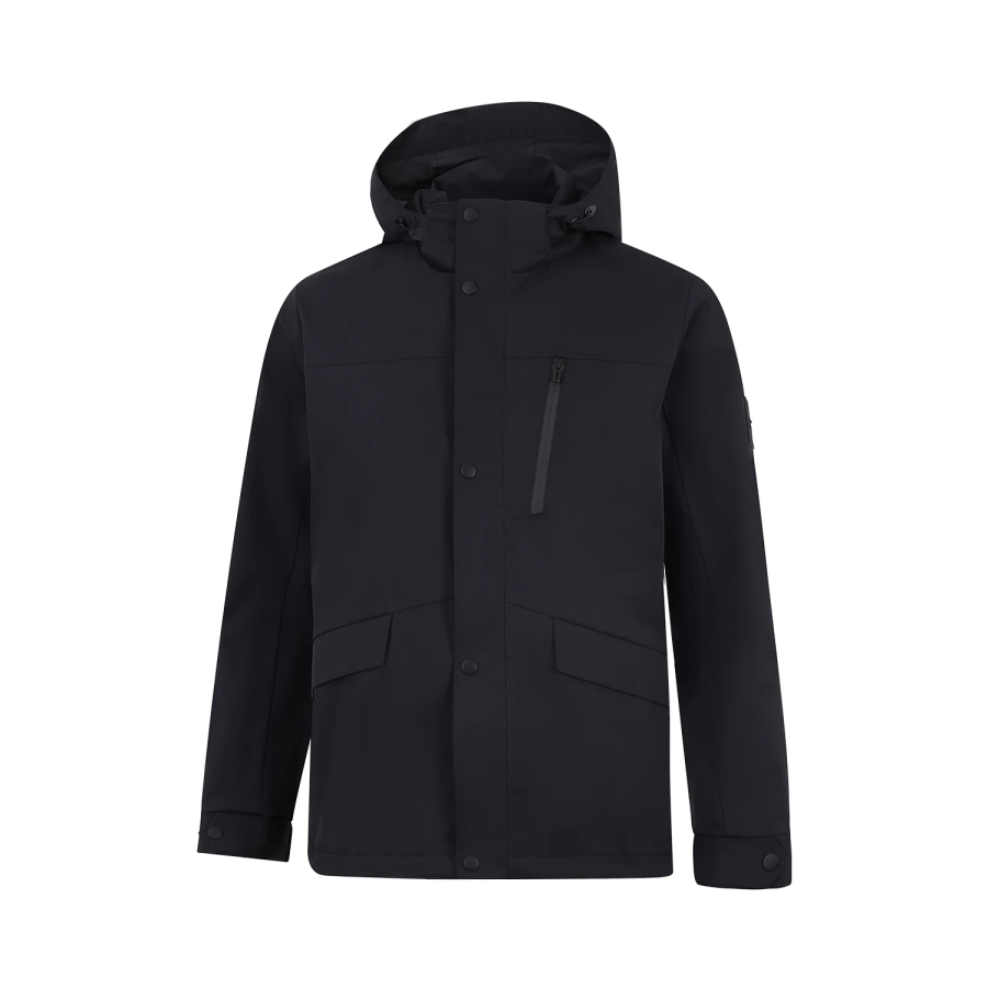 Li-Ning Li Ning Trench Coats Men's Black Hooded Moderate Other