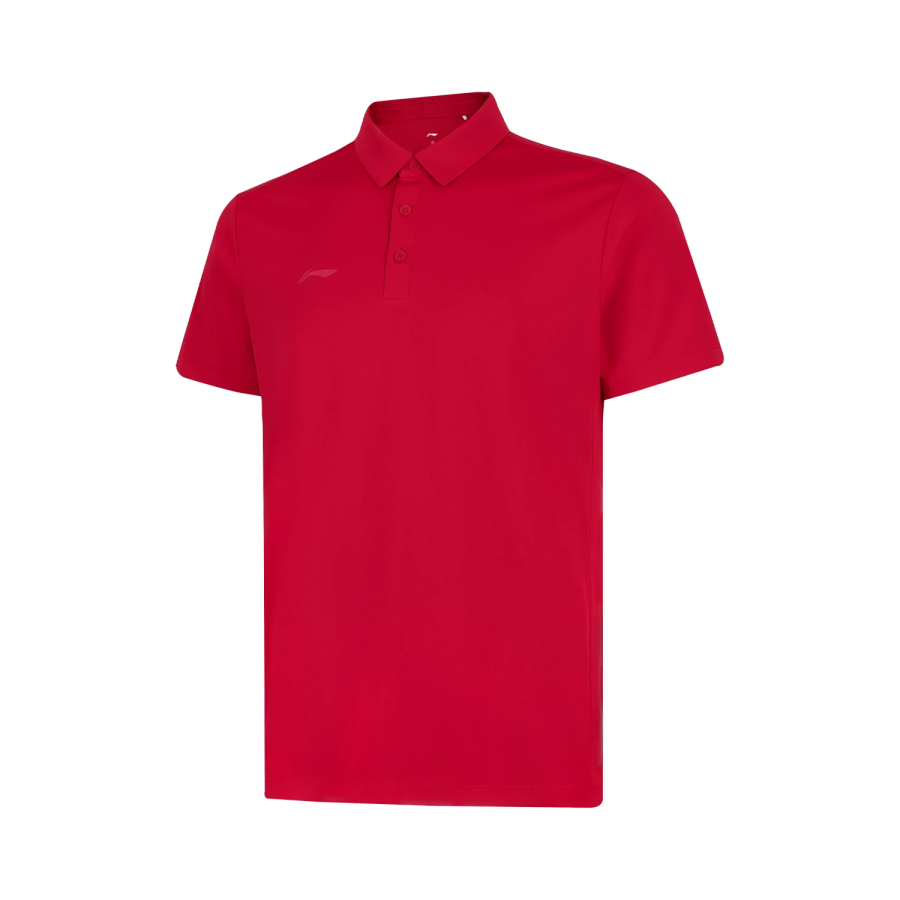 Li-Ning Li Ning Polo Shirts Men's Bull Red Polo Collar Moderate Straight Fit
