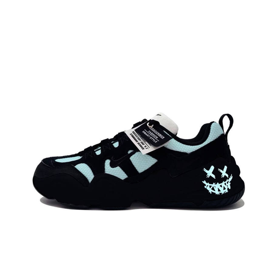 Nike Nike Tech Hera Qingyou Huiying MH Project Suede Abrasion Resistant Low top Casual Shoes Unisex Black Cyan
