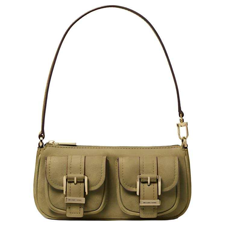 MICHAEL KORS Zoe Suede Shoulder Bag Small Women's Pistachio