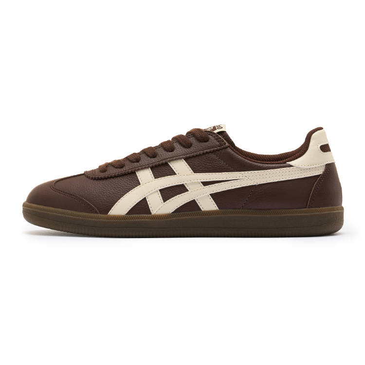 Onitsuka Tiger Tokuten Textile, Cow Leather Low top Casual Shoes Unisex Brown
