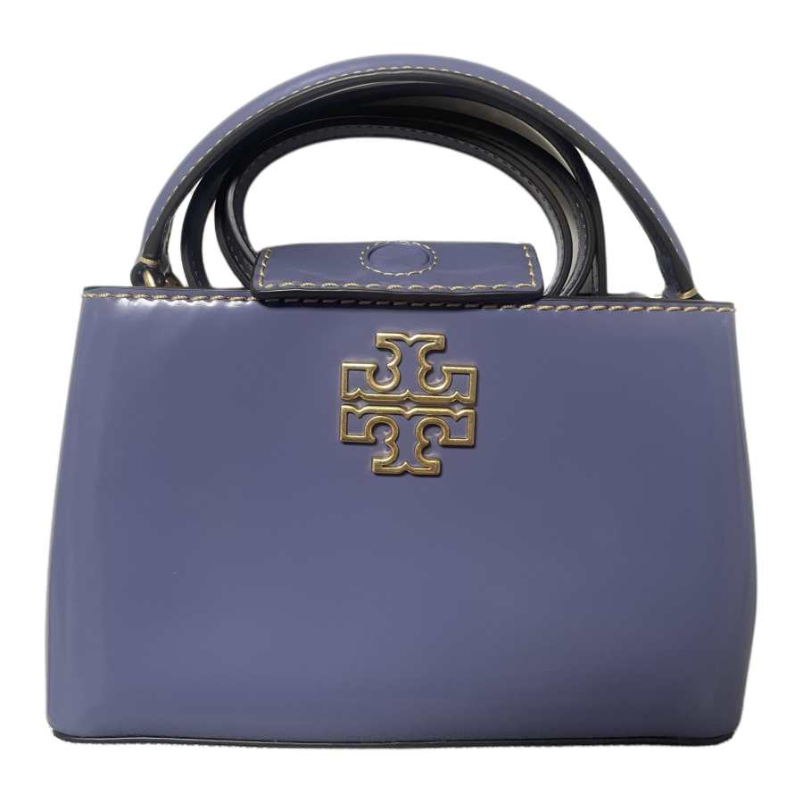 TORY BURCH Britten Leather Crossbody Handbag Small Women's Purple