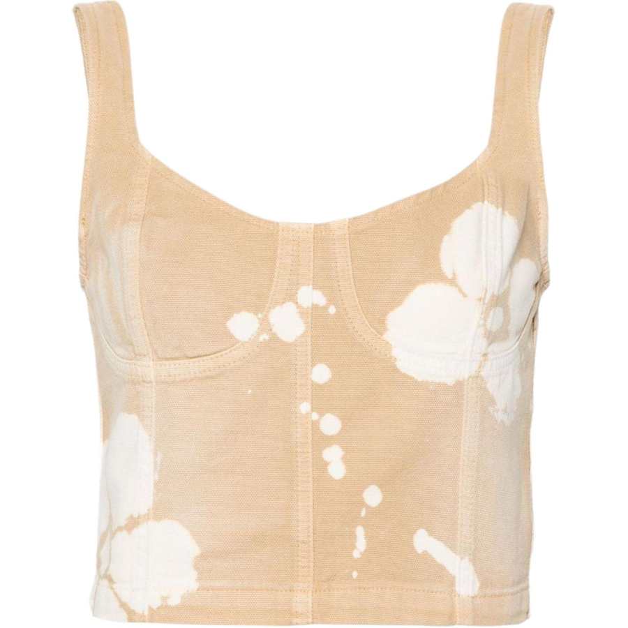 MSGM MSGM Camisoles Women's Beige Moderate Straight Fit