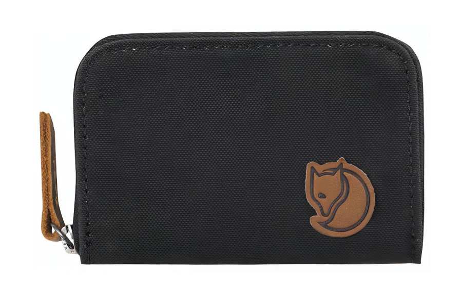 Fjallraven Polyester With Cotton Clutch Card Holder Document Bag Wallet Regular Unisex Black Gray