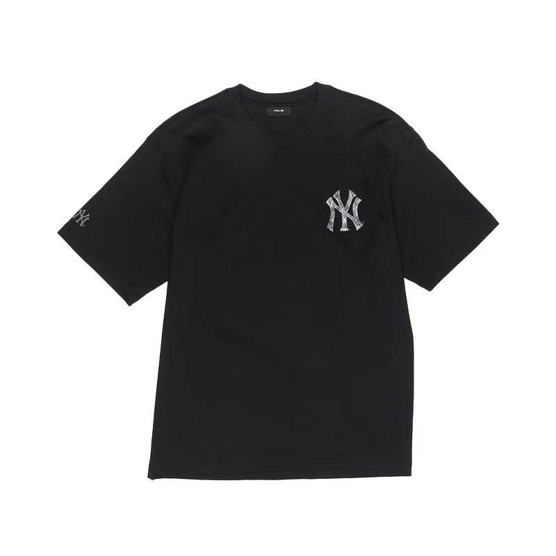 MLB T Shirts Unisex Black Crew Neck Moderate Straight Fit