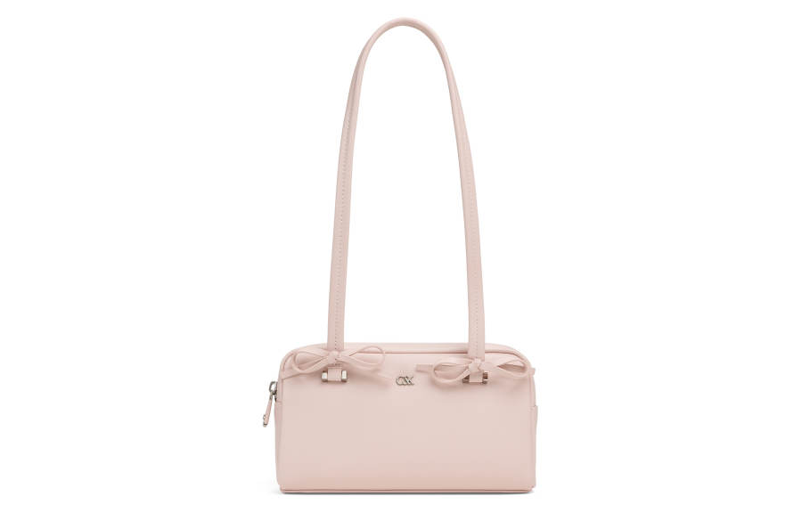 CHARLES&KEITH Top Grain Cow Leather Pillow Bag One Shoulder Bag Medium Women's Pink/White/Pink