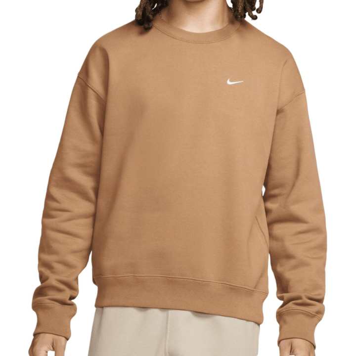 Nike Nike Clothing Sweatshirts Men's Brown Crew Neck Moderate Straight Fit