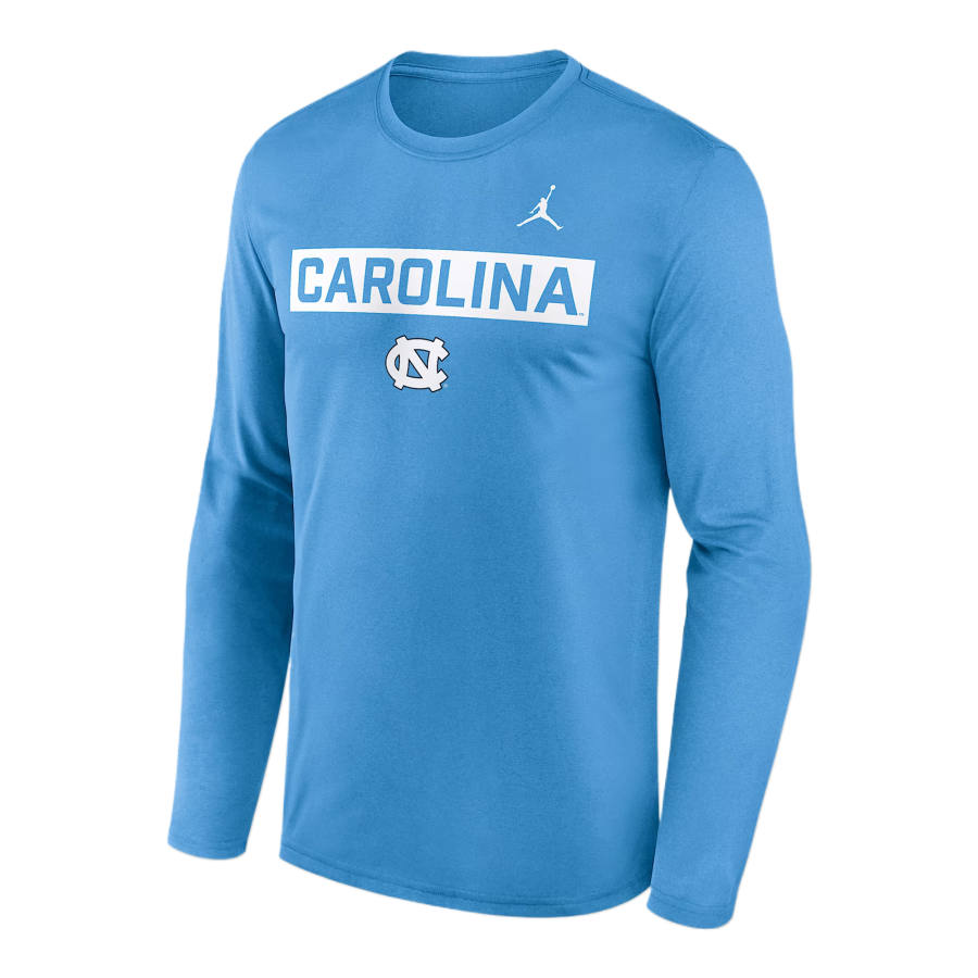 Jordan Jordan North Carolina Primetime Legend 2-Hit Men's Jordan Brand Dri-FIT College Long-Sleeve T-Shirt