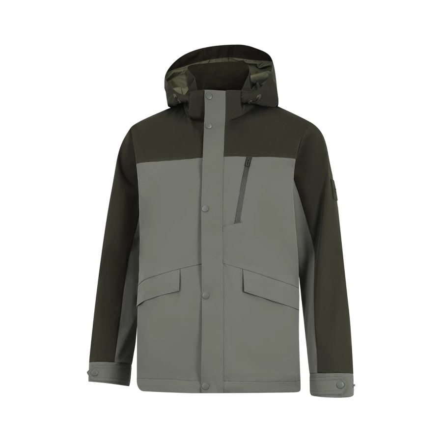 Li-Ning Li Ning Trench Coats Men's Tea Green/Vine Green Hooded Moderate Other