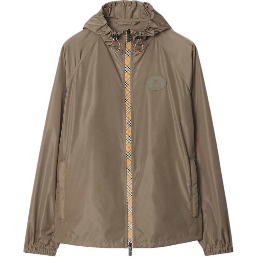 Burberry check-trimmed hooded jacket