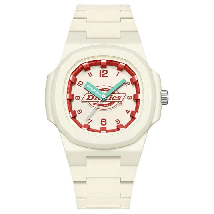 Dickies Wrist Watches Quartz Movement Plastic Strap White Dial Unisex Festival Box