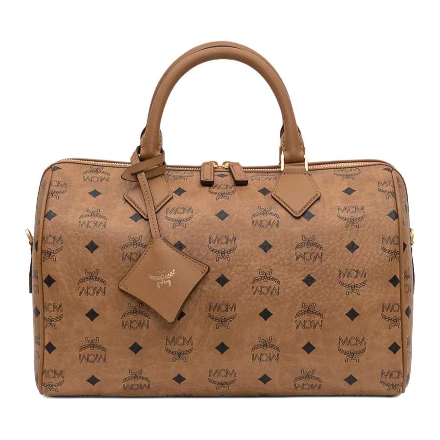 MCM MCM Ella Canvas Handbag Medium Women's Brown
