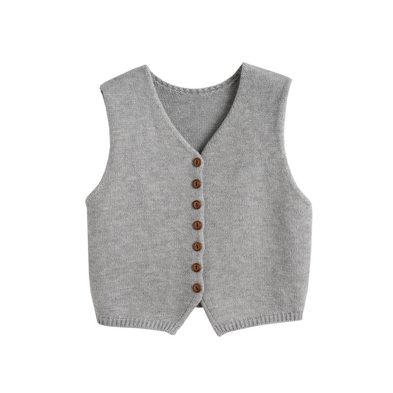 Tonlion Knitwear Women's Light Heather Gray V Neck Moderate Cardigan