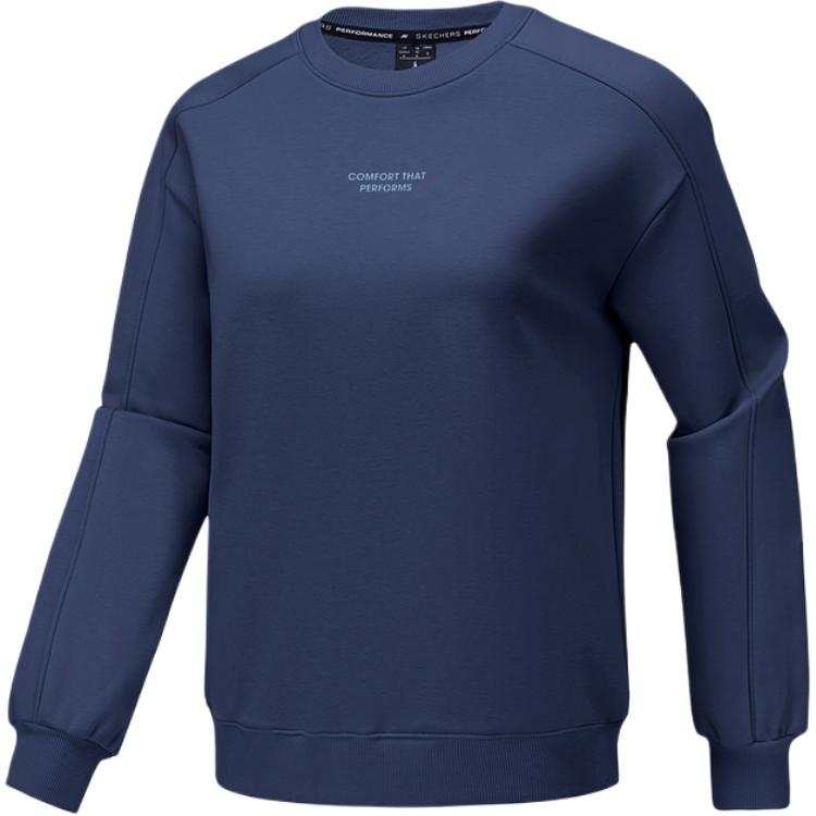 Skechers Sweatshirts Women's Marine Collegiate Blue/02MZ Crew Neck Thickened