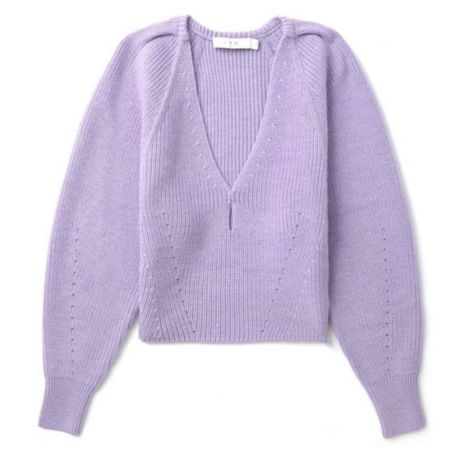 Iro Night V-neck ribbed-knit jumper