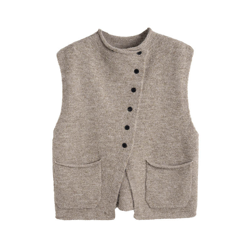 Tonlion Knitwear Women's Milk Coffee Crew Neck Moderate Other