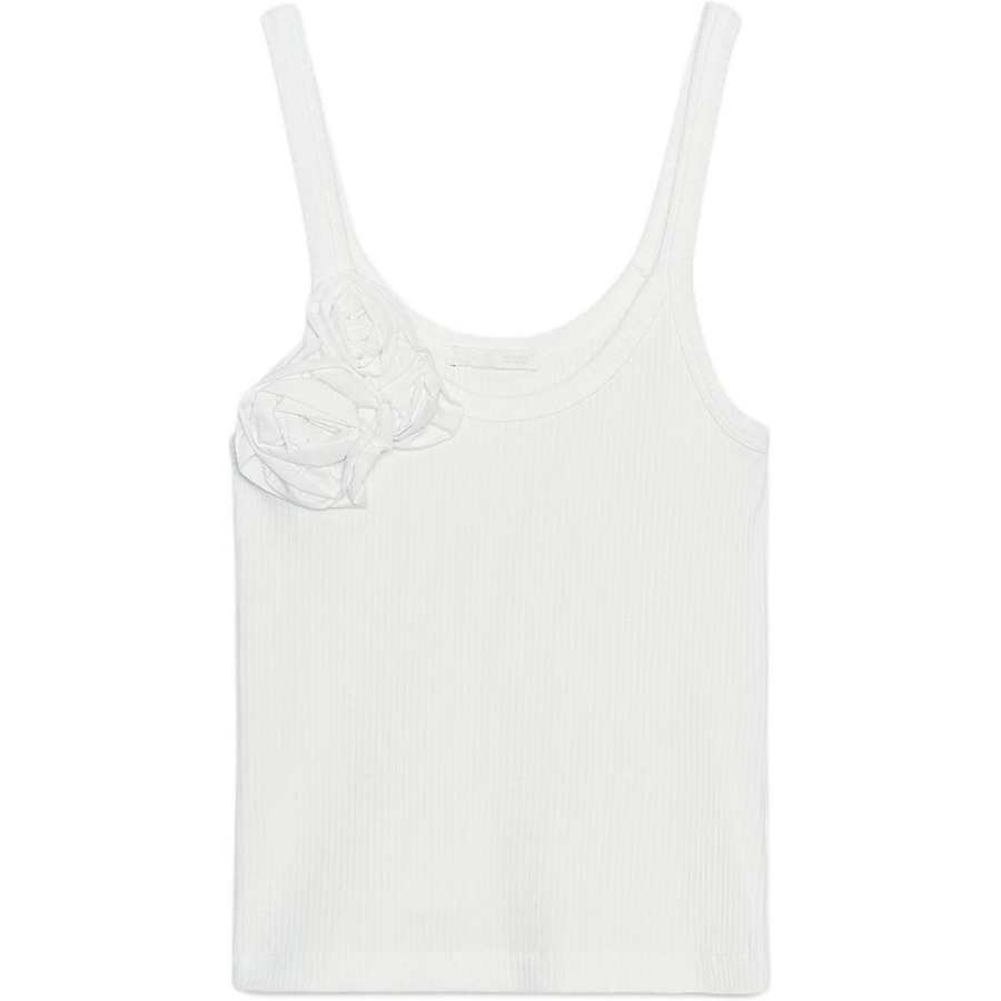 ZARA Camisoles Women's White Crew Neck Moderate Other