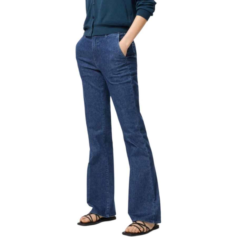 UNIQLO Jeans Women's Blue Moderate Flared Pants