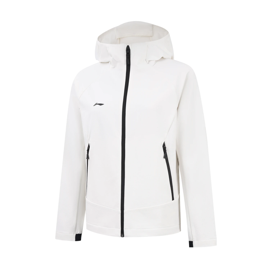 Li-Ning Li Ning Trench Coats Women's Ivory Hooded Moderate Other