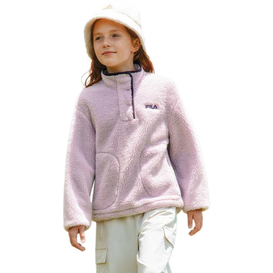 FILA Unisex Sweatshirts Stand Collar Moderate