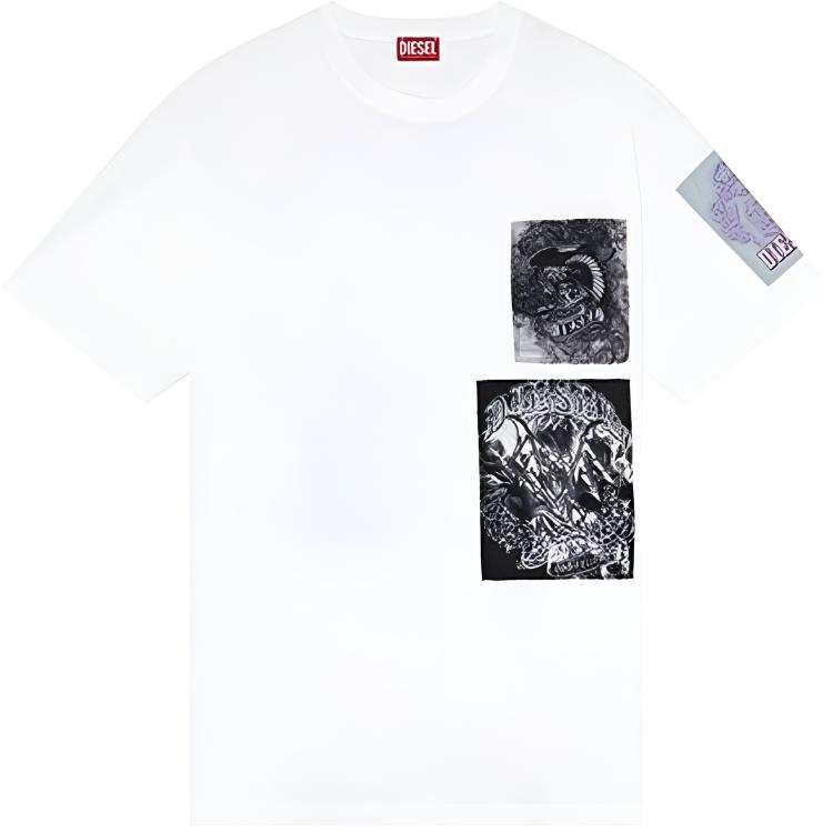DIESEL T Boxt Slits Q10 Crewnerck T Shirt