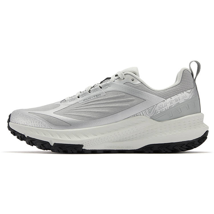 361° Cushioning, Wear Resistant Low top Casual Running Shoes Men's Gray Silver
