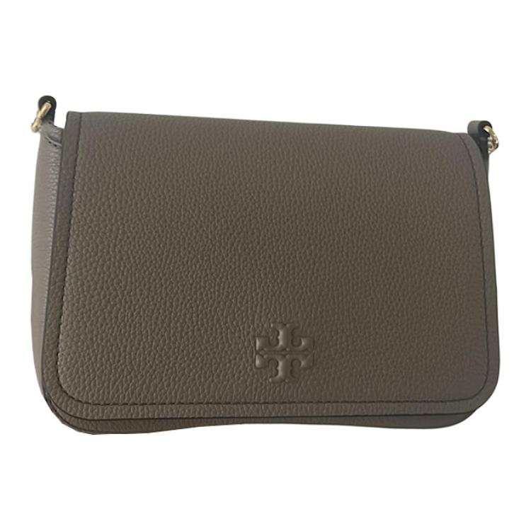 TORY BURCH Thea Leather Crossbody Bag, Shoulder Bag Women's Gray