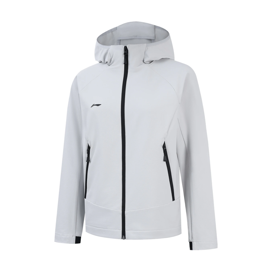 Li-Ning Li Ning Trench Coats Women's Calm Gray Hooded Non Detachable Moderate Other