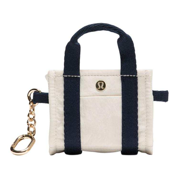 Lululemon Boxy D Shaped Ring Bag Accessory Women's Light Ivory White & Casual Blue