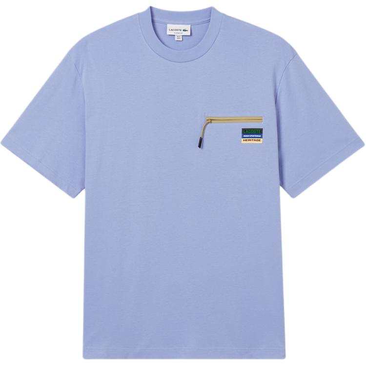LACOSTE T Shirts Men's 5QD/Wisteria Purple Crew Neck Moderate