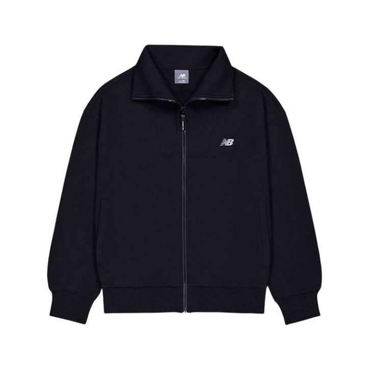 New Balance New Balance Jackets Men's Black Lapel Moderate Multi Pocket Knitted