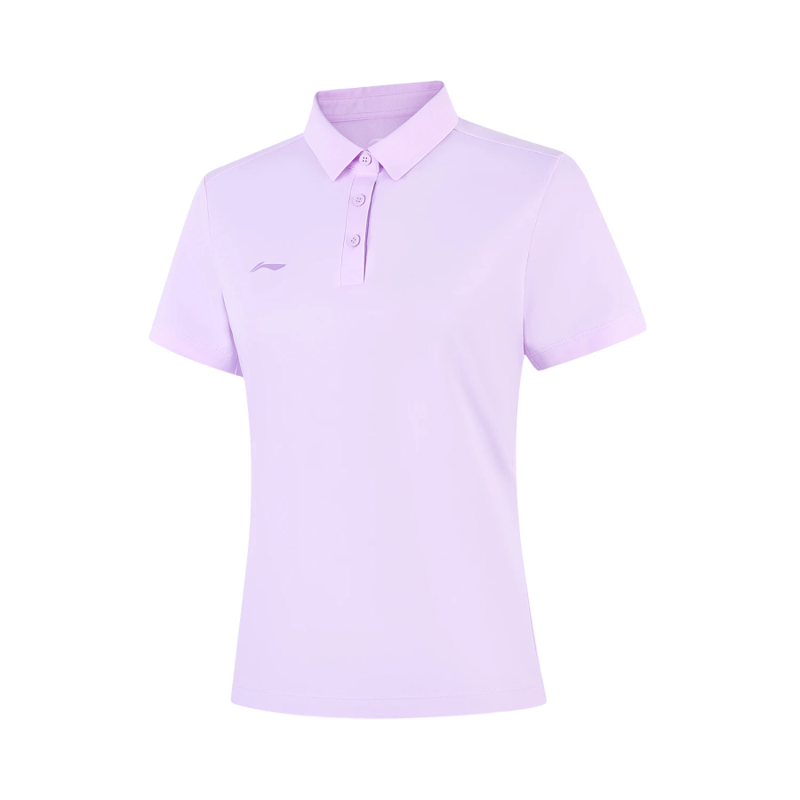 Li-Ning Li Ning Polo Shirts Women's Condensed Purple Polo Collar Moderate Straight Fit