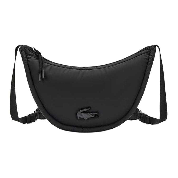 LACOSTE Solid Color Crossbody Bags Unisex Black