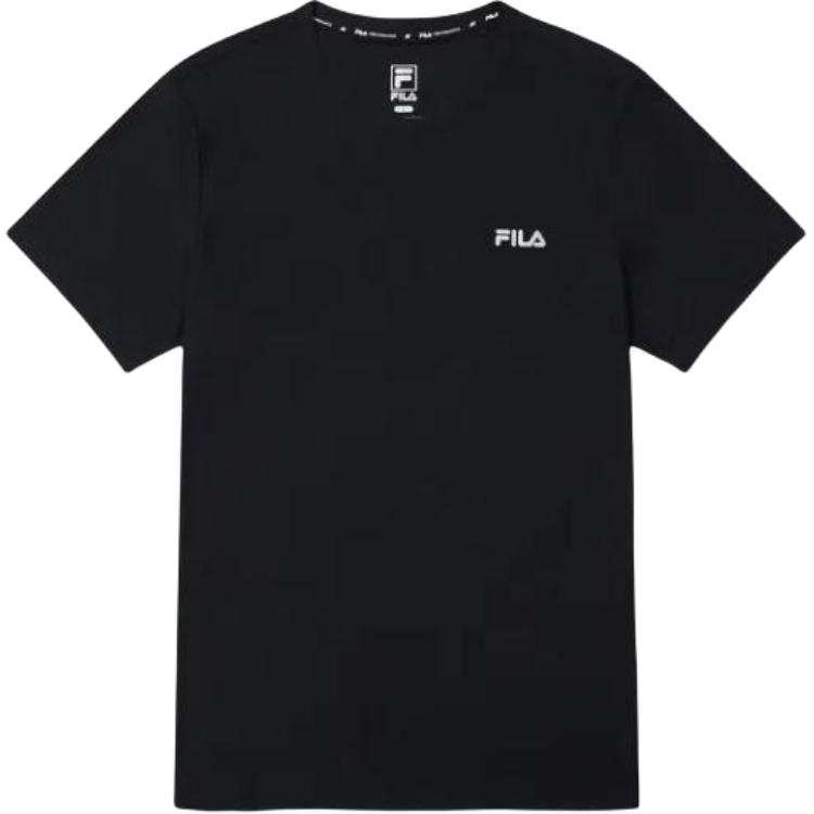 FILA T Shirts Men's Black Crew Neck Moderate Straight Fit