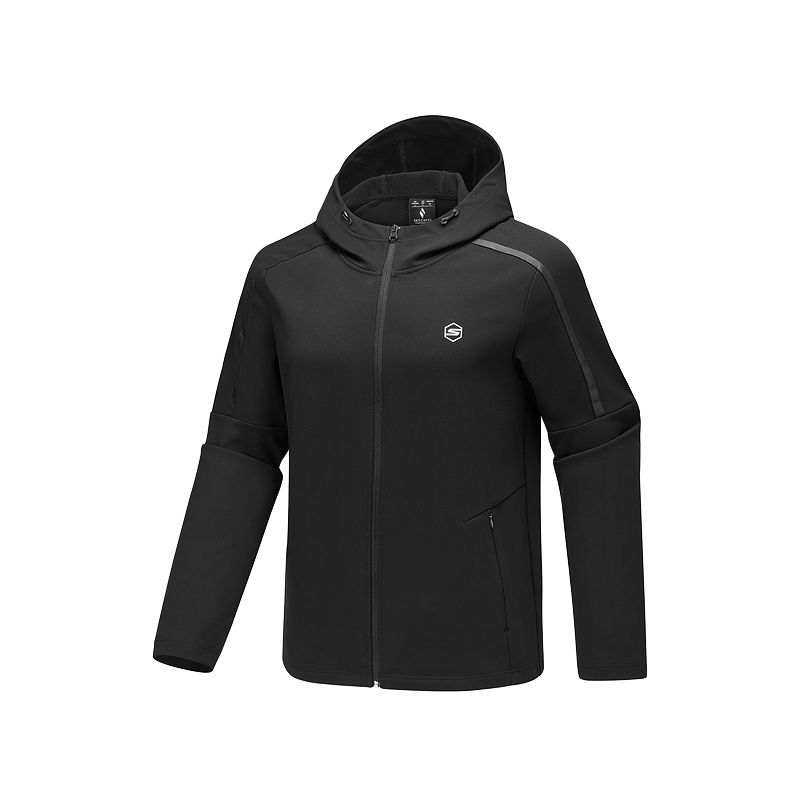 Skechers Jackets Men's Carbon Black/0018 Hooded Moderate Other