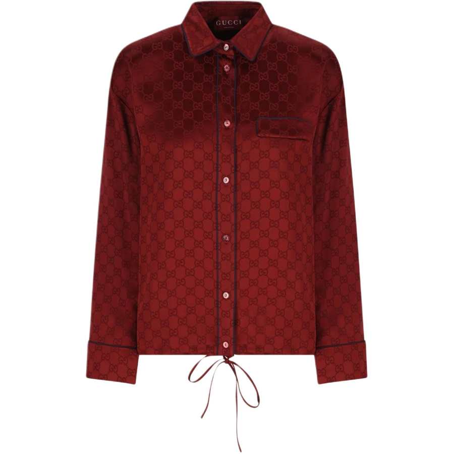 GUCCI Gg Monogram Velvet Shirt