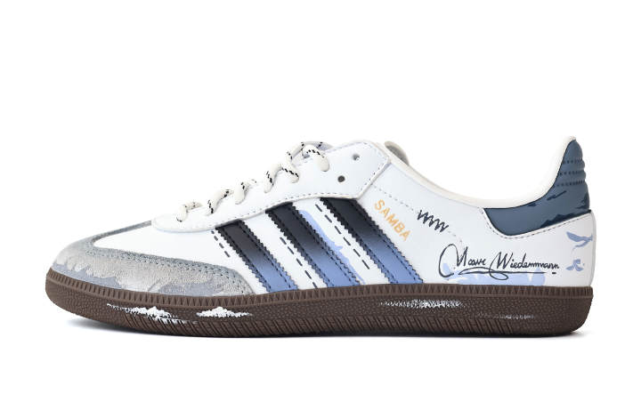 Adidas Adidas Samba OG Low top German Army Trainers Unisex White Blue