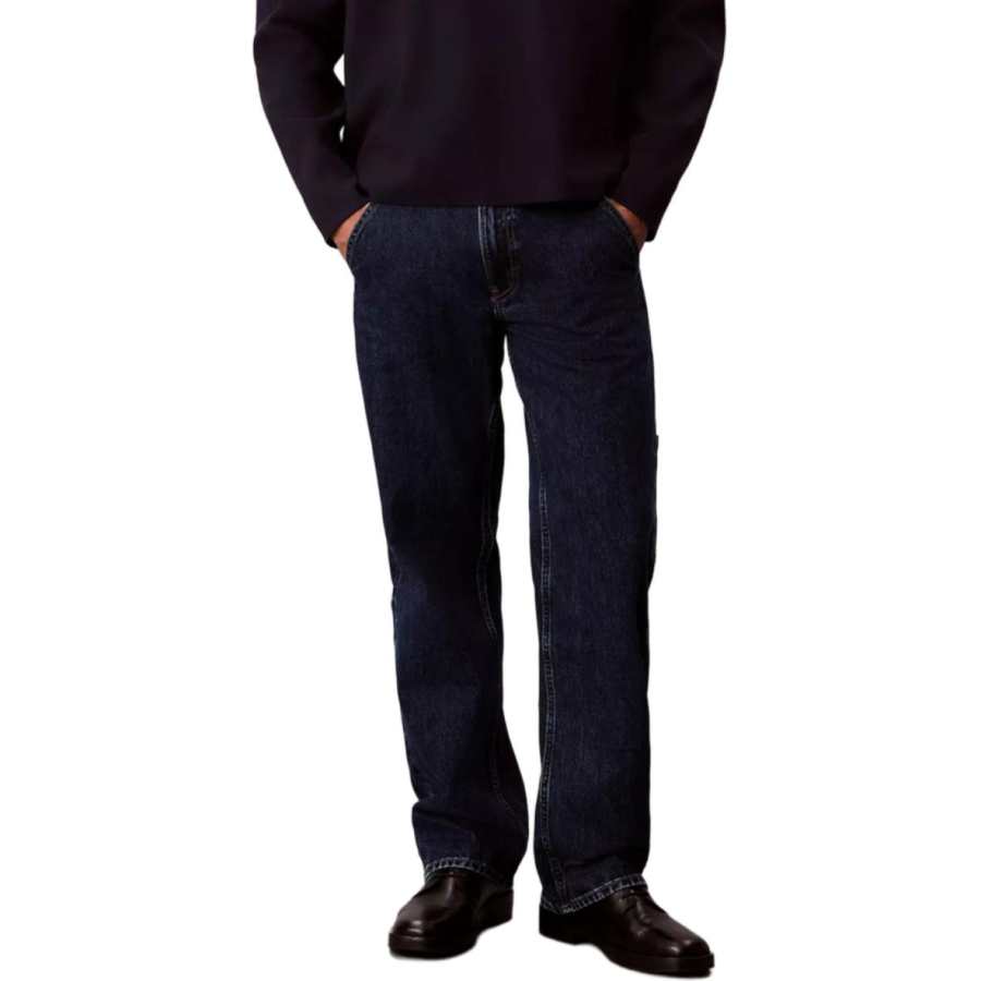 Calvin Klein Jeans Men's Indigo Moderate Straight Fit Pants