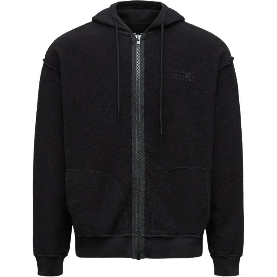 MM6 Maison Margiela Zip Up Drawstring Hoodie