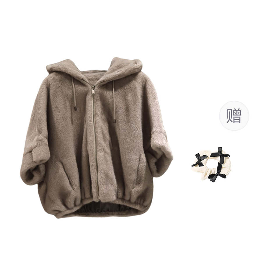 CPAURA Furs Women's Hooded Moderate