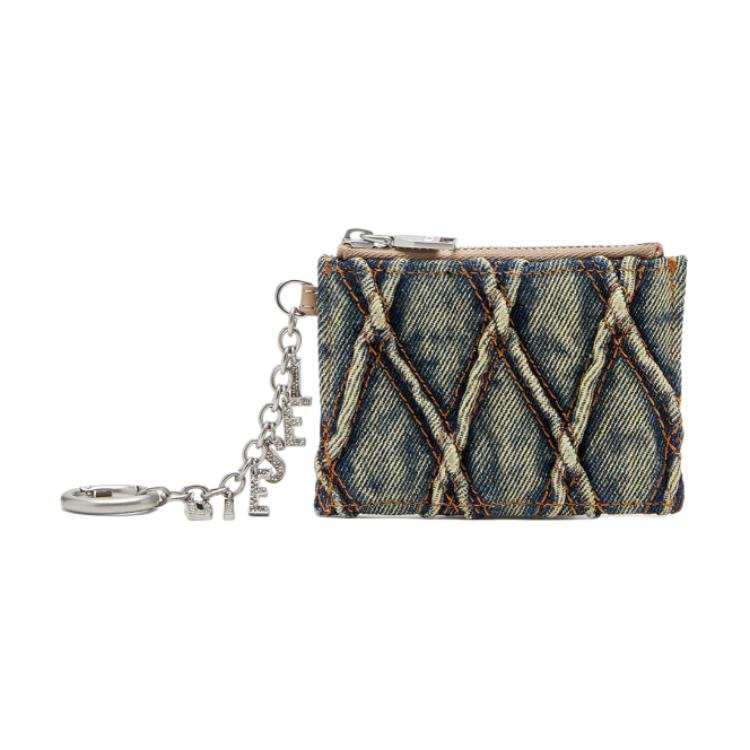 DIESEL Diesel quilted denim cardholder