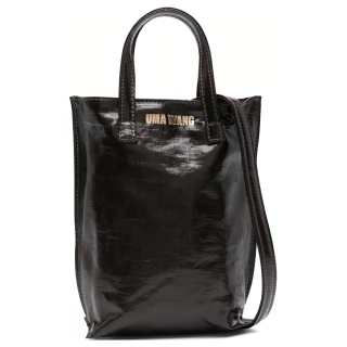 UMA WANG Linen Shoulder Bag, Crossbody Bag, Handbag Women's Black
