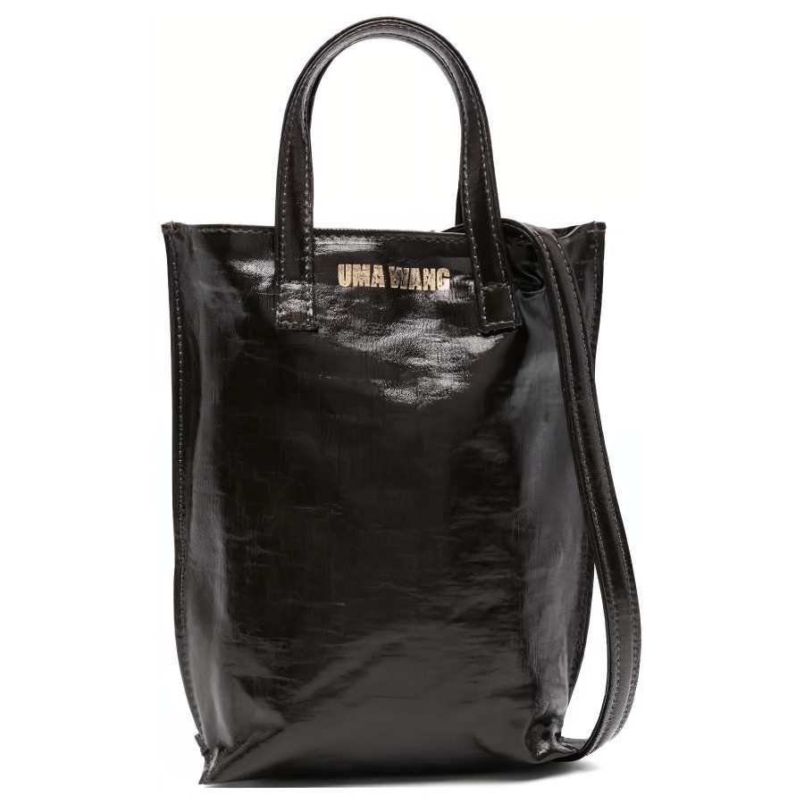 UMA WANG Linen Shoulder Bag, Crossbody Bag, Handbag Women's Black