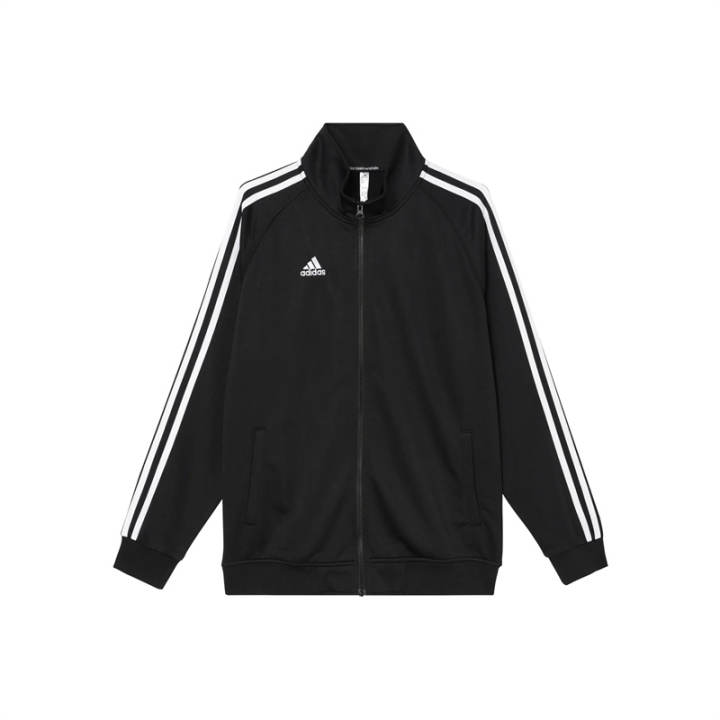 Adidas Adidas Sweatshirts Unisex Black With White Stripes Stand Collar Moderate Other