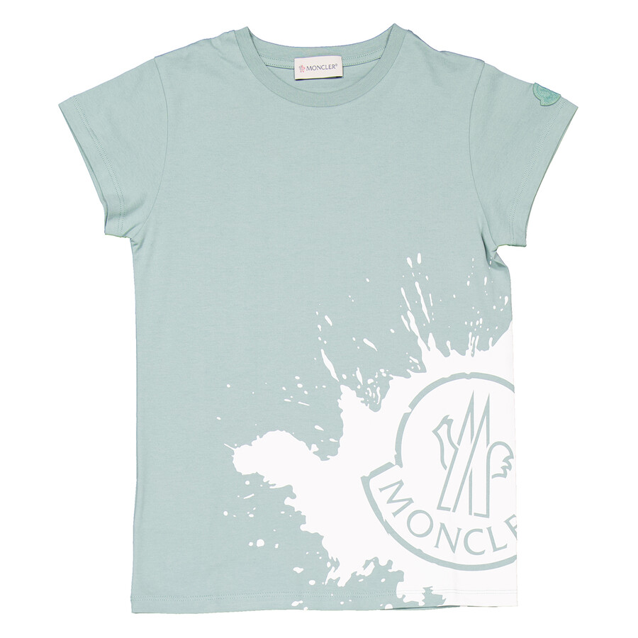 Moncler T Shirt Pink Wax Green Kids'