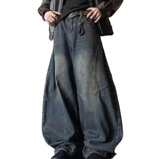 PANDA ADEVIL Jeans Unisex Blue Moderate Scimitar Pants