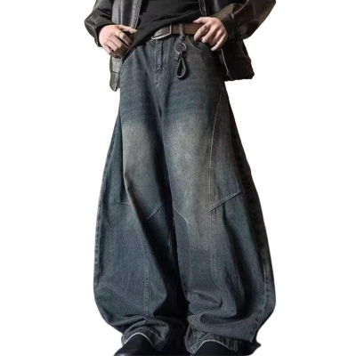 PANDA ADEVIL Jeans Unisex Blue Moderate Scimitar Pants