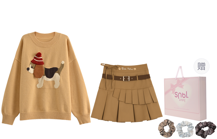 SNBL Two Piece Skirt Sets Women's Crew Neck Moderate Short