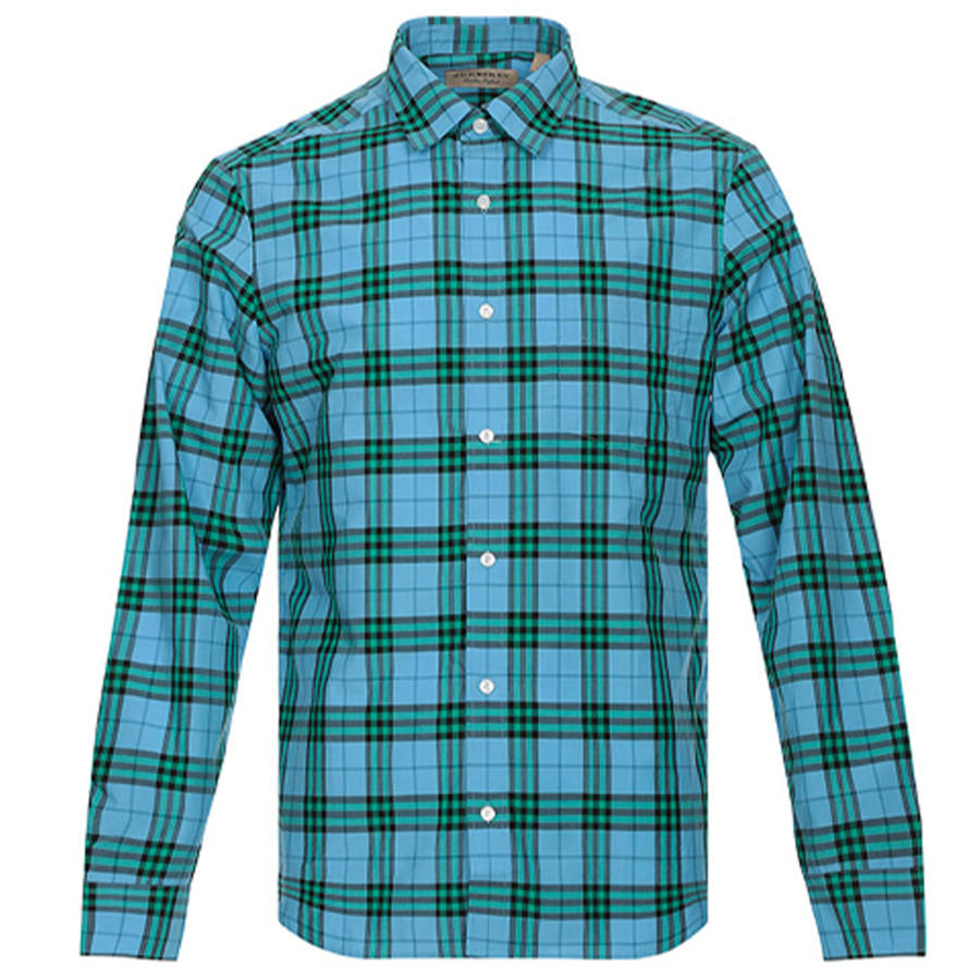 Burberry Shirts Men's Blue Moderate