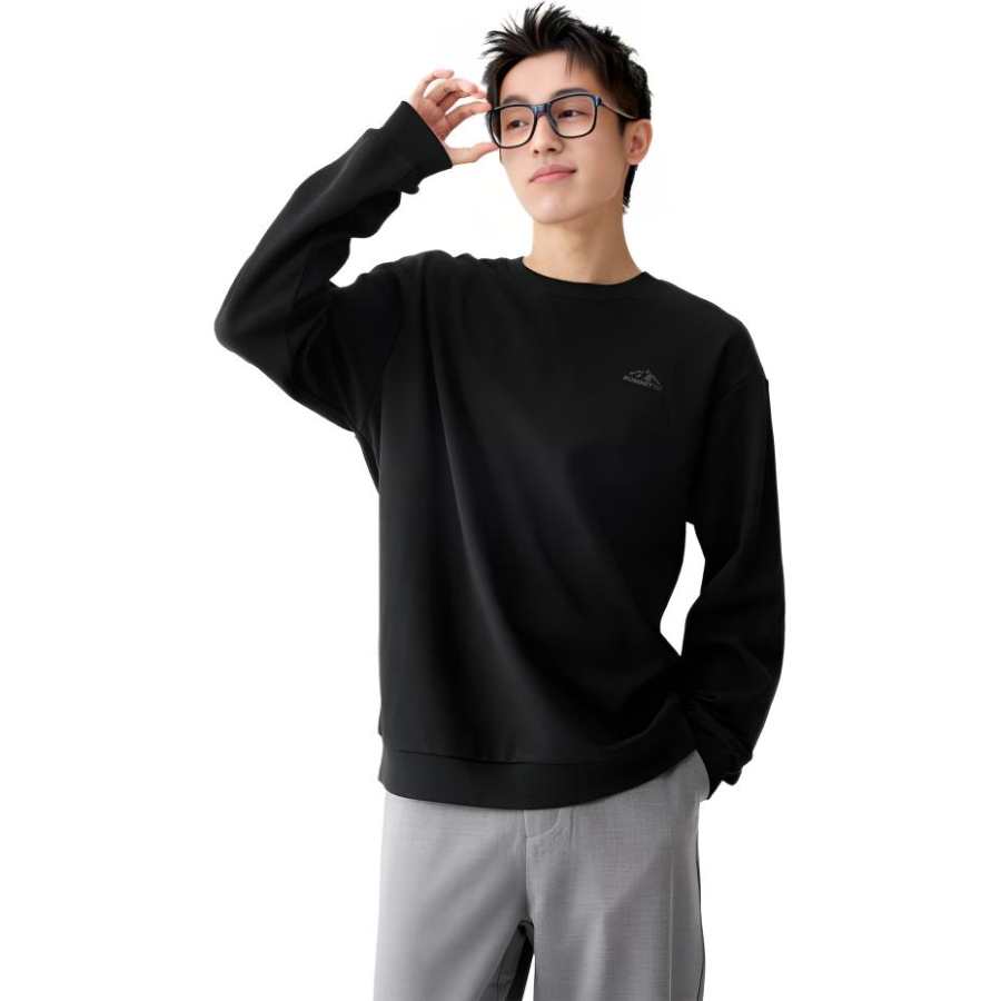 361° Sweatshirts Men's Super Black Crew Neck Thickened